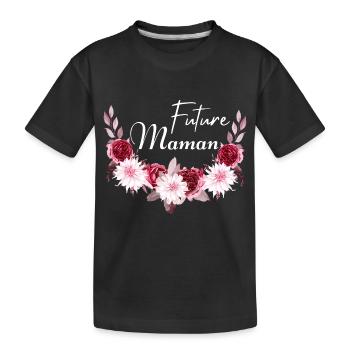 future maman idée cadeau - T-shirt bio Premium Enfant - noir - Devant