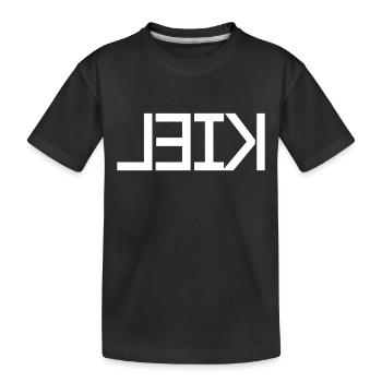 Kiel - seitenverkehrt - Kinder Premium Bio T-Shirt - Schwarz - Vorne