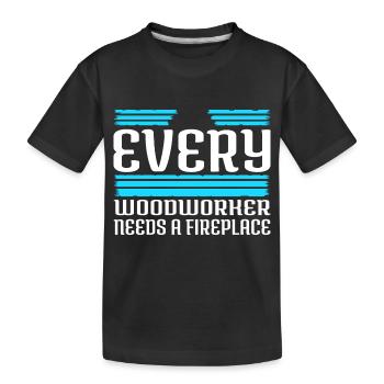 l’instruction permet de jouer aux t-shirts de charpentier - T-shirt bio Premium Enfant - noir - Devant