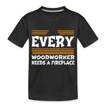 cabinetmaker birthday present - Kids' Premium Organic T-Shirt - black - Front