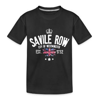 Savile Row city of westminster - Kids' Premium Organic T-Shirt - black - Front