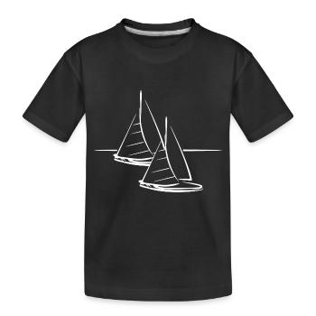 Voile Sports nautiques - T-shirt bio Premium Enfant - noir - Devant