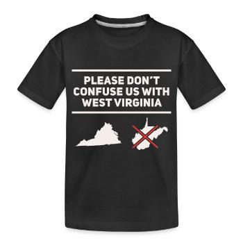 Anti West Virginia Design für stolze Virginier - Kinder Premium Bio T-Shirt - Schwarz - Vorne