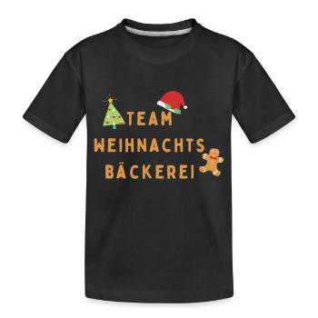 Team Weihnachts Bäckerei - Kinder Premium Bio T-Shirt - Schwarz - Vorne