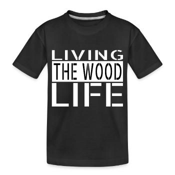 sayings safety helmet wood americas - Kinder Premium Bio T-Shirt - Schwarz - Vorne