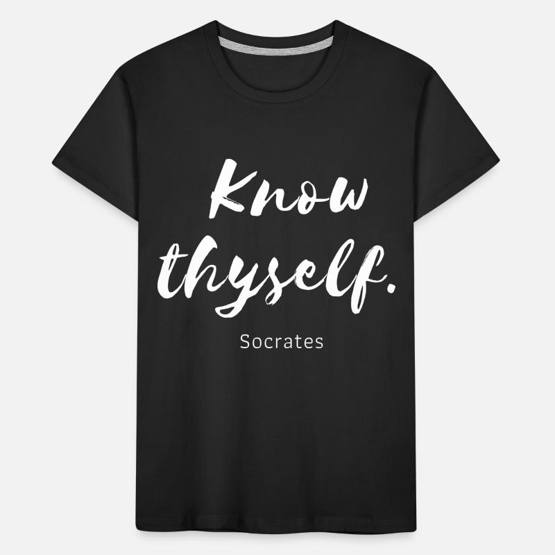 Know thyself Socrates T-shirt bio Premium Enfant