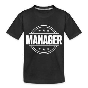 Manager Beruf - Kinder Premium Bio T-Shirt - Schwarz - Vorne
