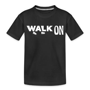 Walk on - Kids' Premium Organic T-Shirt - black - Front