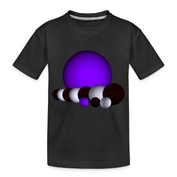 Spielerei mit Kugeln, - Kinder Premium Bio T-Shirt - Schwarz - Vorne