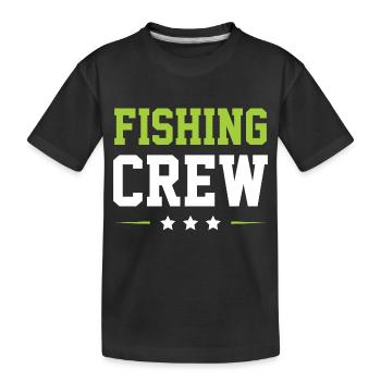 Fishing Crew - Kids' Premium Organic T-Shirt - black - Front