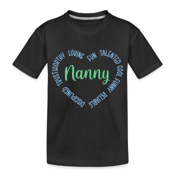 Nanny Babysitter Childminder - Kids' Premium Organic T-Shirt - black - Front