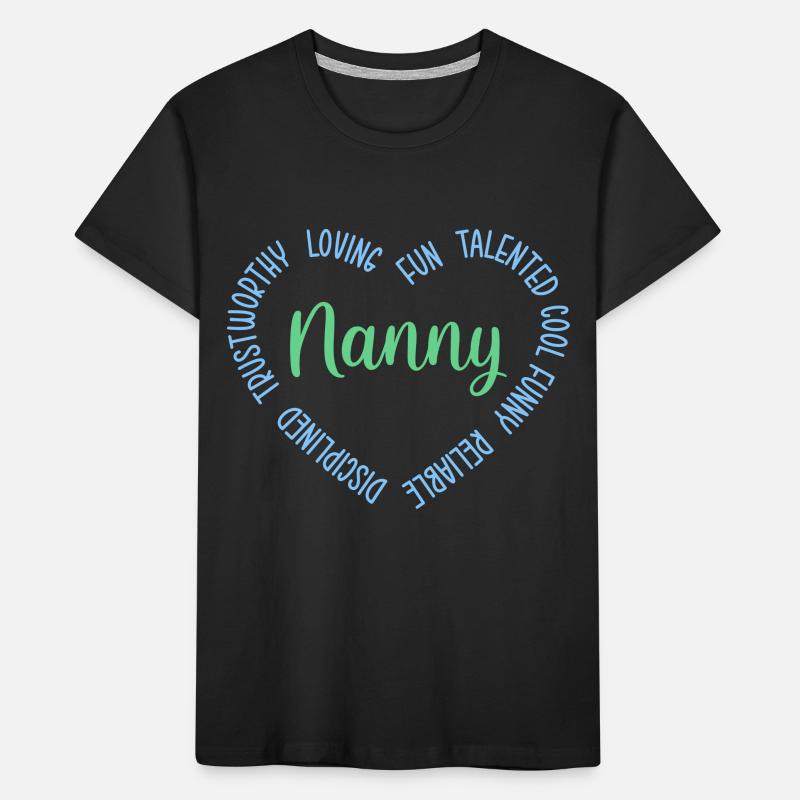 Nanny Babysitterin Tagesmutter Kinder Premium Bio T-Shirt