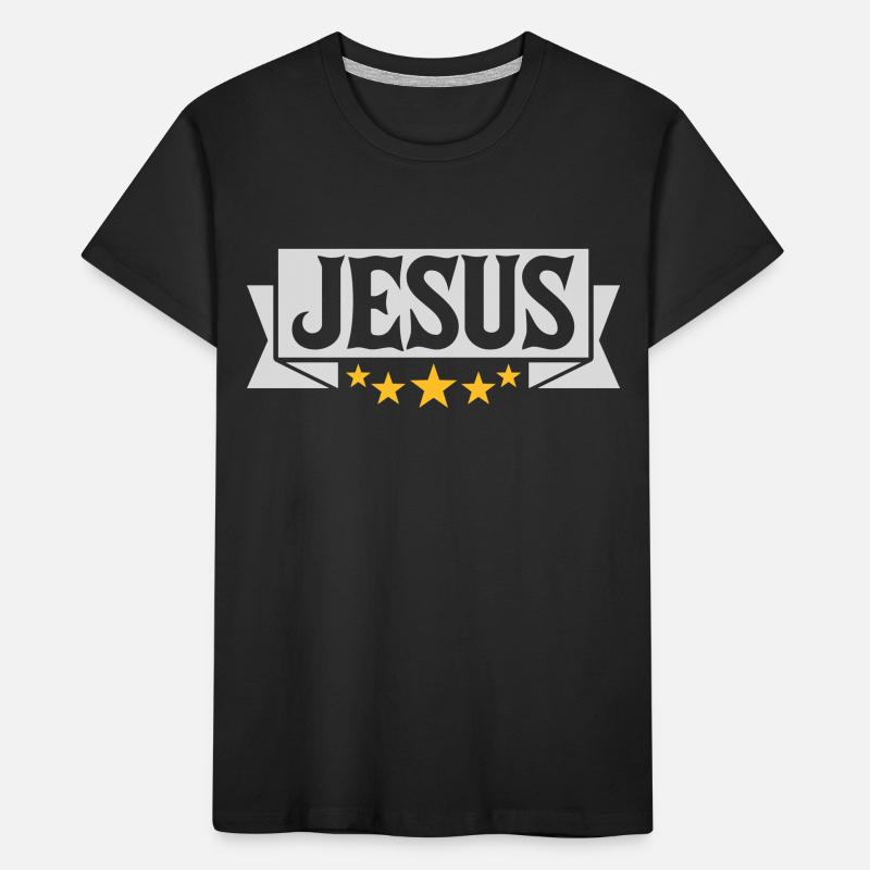 Jesus Christ Banner Quote Kids' Premium Organic T-Shirt
