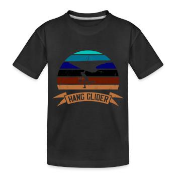 Hanggleiter Drachenflieger Deltasegler - Kinder Premium Bio T-Shirt - Schwarz - Vorne