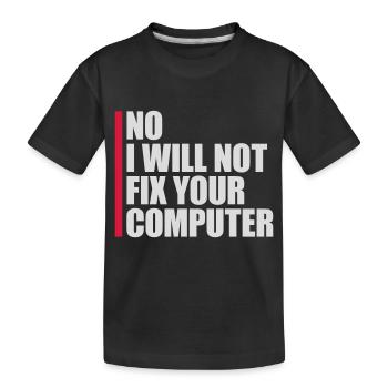 Ne pas réparer votre ordinateur - T-shirt bio Premium Enfant - noir - Devant