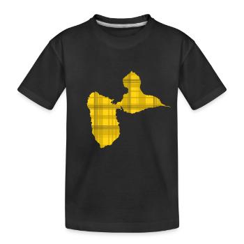 Guadeloupe - Kinder Premium Bio T-Shirt - Schwarz - Vorne