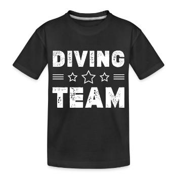Diving Team - Kids' Premium Organic T-Shirt - black - Front