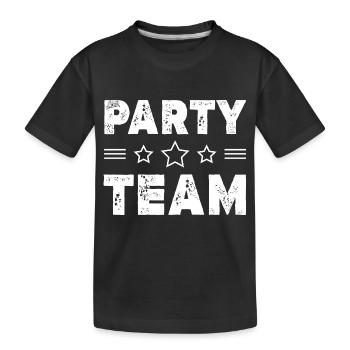 Équipe de fête - T-shirt bio Premium Enfant - noir - Devant