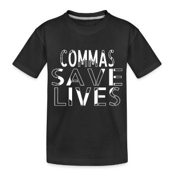 Lecture Livre Amoureux Blogging Article Écrire des tasses - T-shirt bio Premium Enfant - noir - Devant