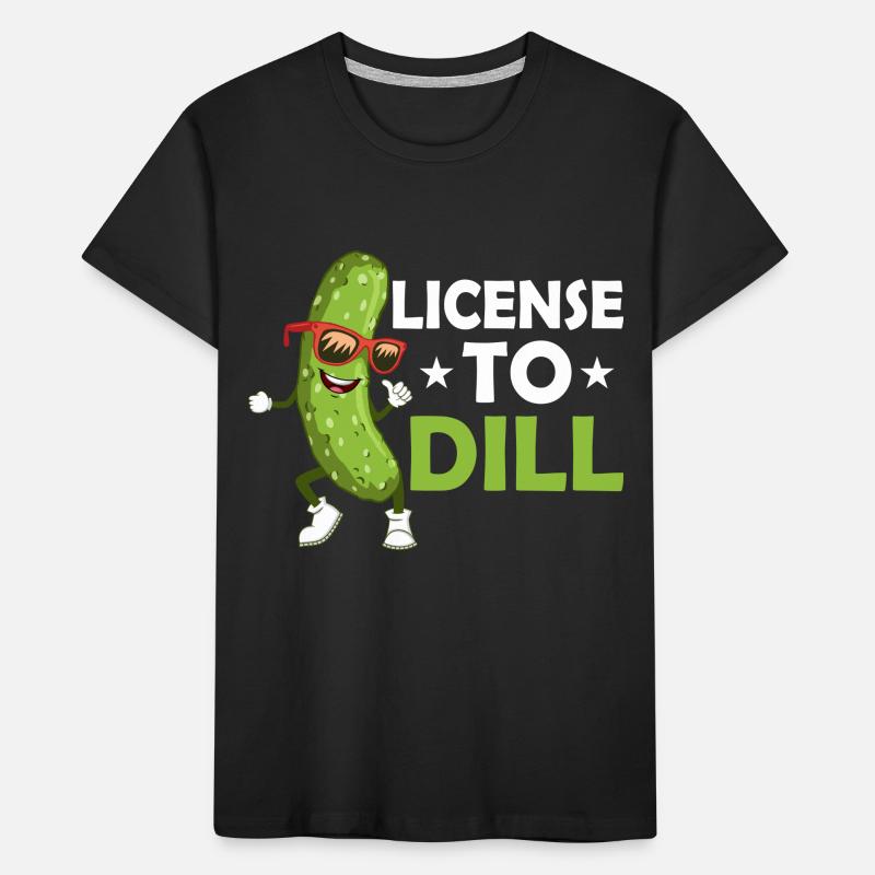 Licence pour cornichon au concombre à l’aneth T-shirt bio Premium Enfant