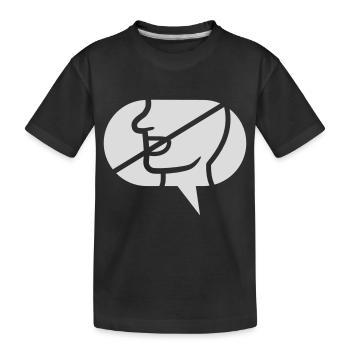 Forbidden Communicate Icon Speech Bubble - Kids' Premium Organic T-Shirt - black - Front