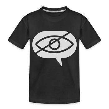 Verboten angucken Auge Sprechblase - Kinder Premium Bio T-Shirt - Schwarz - Vorne