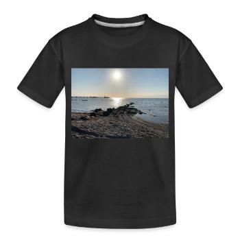 Mer Baltique avec soleil - T-shirt bio Premium Enfant - noir - Devant