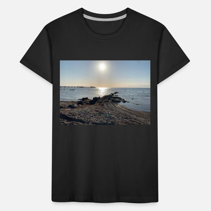 Ostsee mit Sonne Kinder Premium Bio T-Shirt