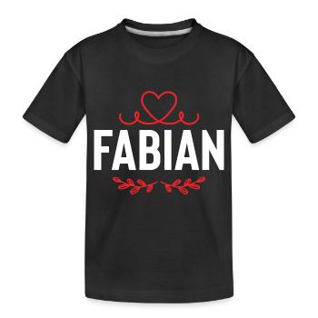 Fabian - Kinder Premium Bio T-Shirt - Schwarz - Vorne
