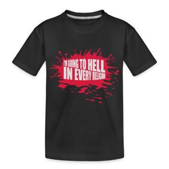 En allant en enfer - T-shirt bio Premium Enfant - noir - Devant