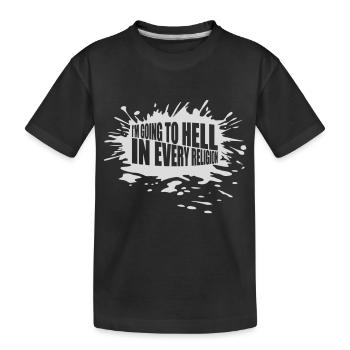En allant en enfer - T-shirt bio Premium Enfant - noir - Devant