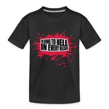 En allant en enfer - T-shirt bio Premium Enfant - noir - Devant