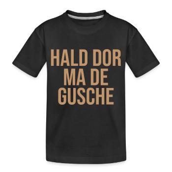 halt mal die klappe erzgebirge - Kinder Premium Bio T-Shirt - Schwarz - Vorne