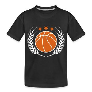 Basketball basketball players - Kids' Premium Organic T-Shirt - black - Front