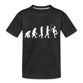 Fußball Soccer - Kinder Premium Bio T-Shirt - Schwarz - Vorne