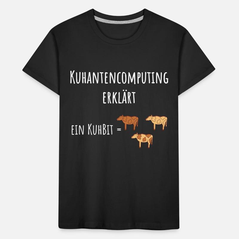 Quantencomputing mit Kühen Lustig Geschenk Kuhbit Kinder Premium Bio T-Shirt