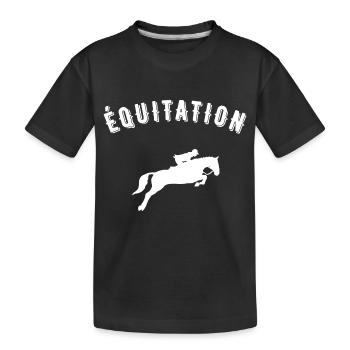 équitation - T-shirt bio Premium Enfant - noir - Devant
