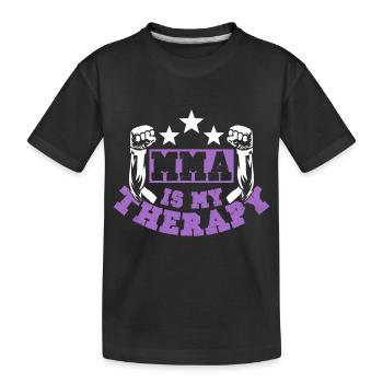 MMA Therapy - Kids' Premium Organic T-Shirt - black - Front