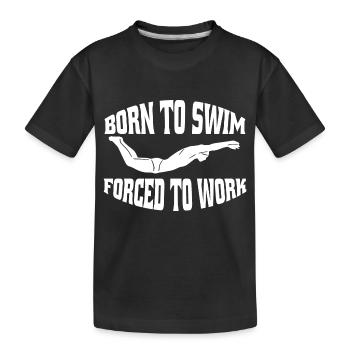 Schwimmverein Schwimmerin Schwimmer Frau Schwimmen - Kinder Premium Bio T-Shirt - Schwarz - Vorne