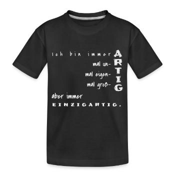 I am always kind - Kids' Premium Organic T-Shirt - black - Front