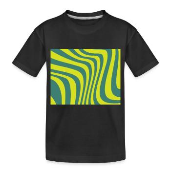 Ondes vertes - T-shirt bio Premium Enfant - noir - Devant
