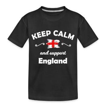 Les fans de football anglais - T-shirt bio Premium Enfant - noir - Devant