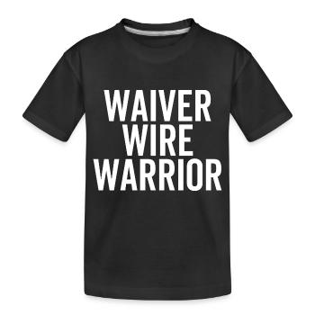 Waiver Wire Warrior - Kids' Premium Organic T-Shirt - black - Front