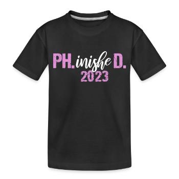 Doctor 2023 Degree Philistine Dissertation PhD - Kids' Premium Organic T-Shirt - black - Front