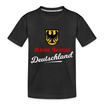 Daheim in Deutschland - Kinder Premium Bio T-Shirt - Schwarz - Vorne