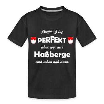 Haßberge in Franken - Kinder Premium Bio T-Shirt - Schwarz - Vorne
