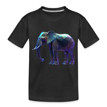 Elephant iriszierend I - Kinder Premium Bio T-Shirt - Schwarz - Vorne