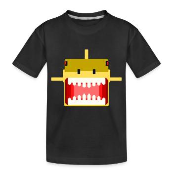 Requin PixelArt - T-shirt bio Premium Enfant - noir - Devant