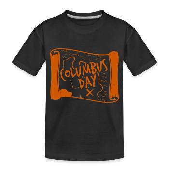COLUMBUS DAY MOMENRY - Kids' Premium Organic T-Shirt - black - Front