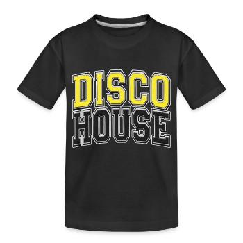 Disco House Varsity Style - Kids' Premium Organic T-Shirt - black - Front
